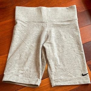 Grey nike biker shorts